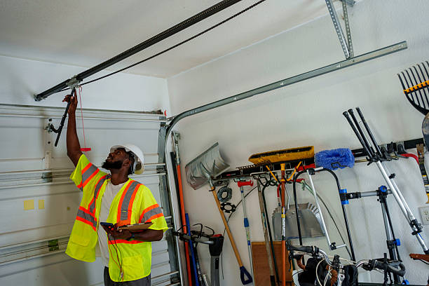 Professional Garage Door Panel Replacement technician working in Pelican Bay, TX